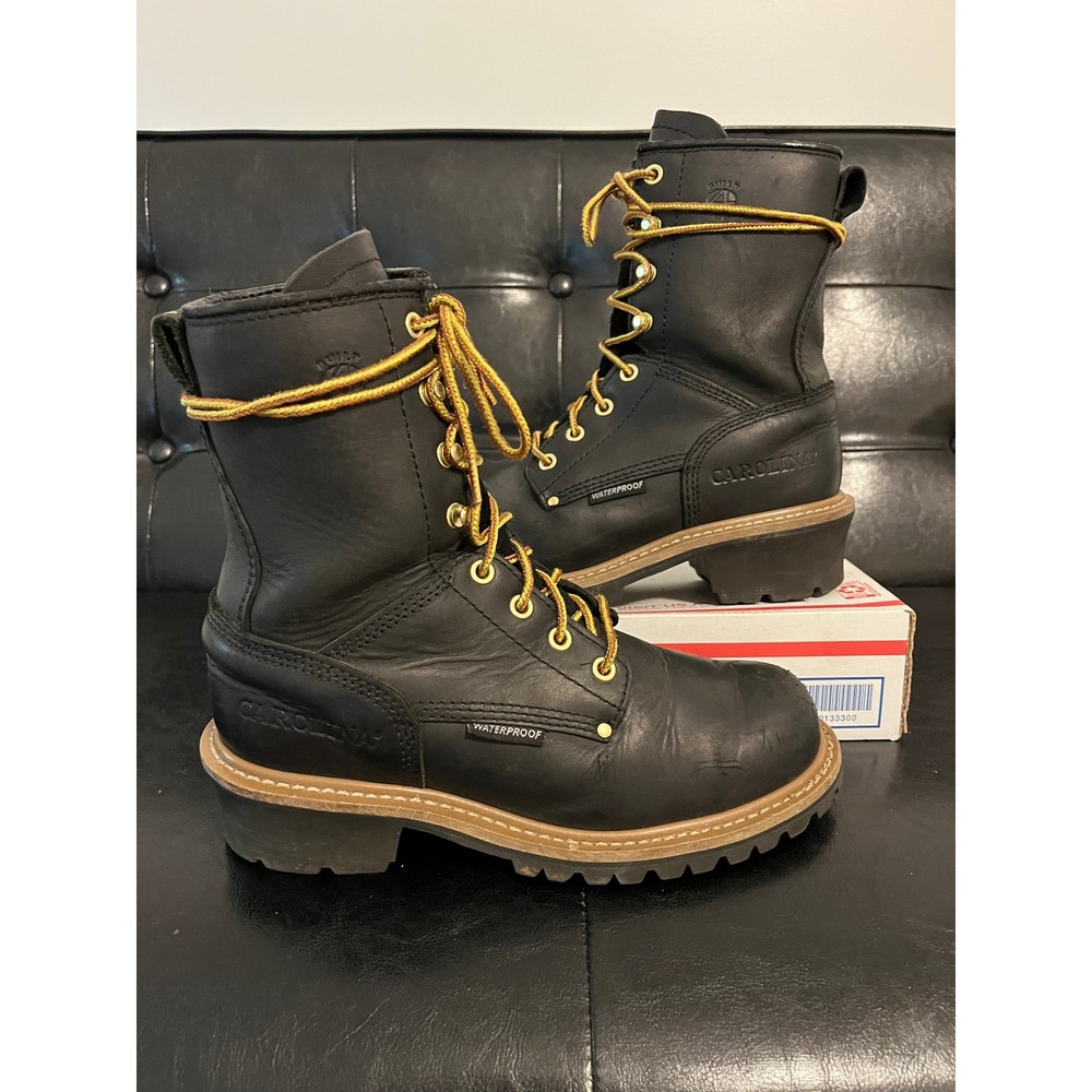 Carolina Leather Waterproof Logger Work Boots